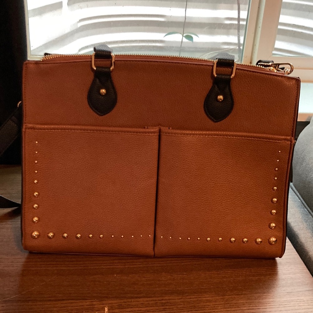 Charming Charlie Brown and Black Bag
